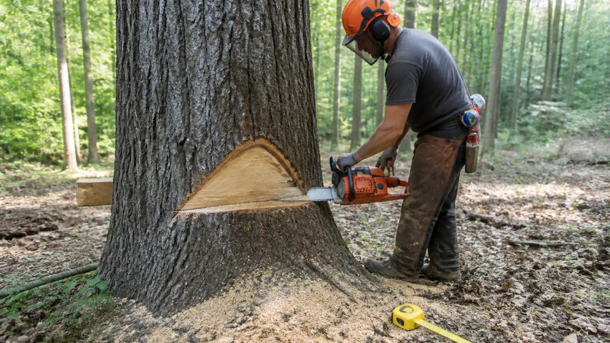 Abattage d'arbre : les techniques selon l'inclinaison et l'environnement