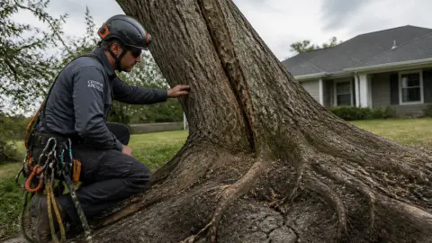 Arbre penché : quelle technique d'abattage pour sécuriser l'intervention ?